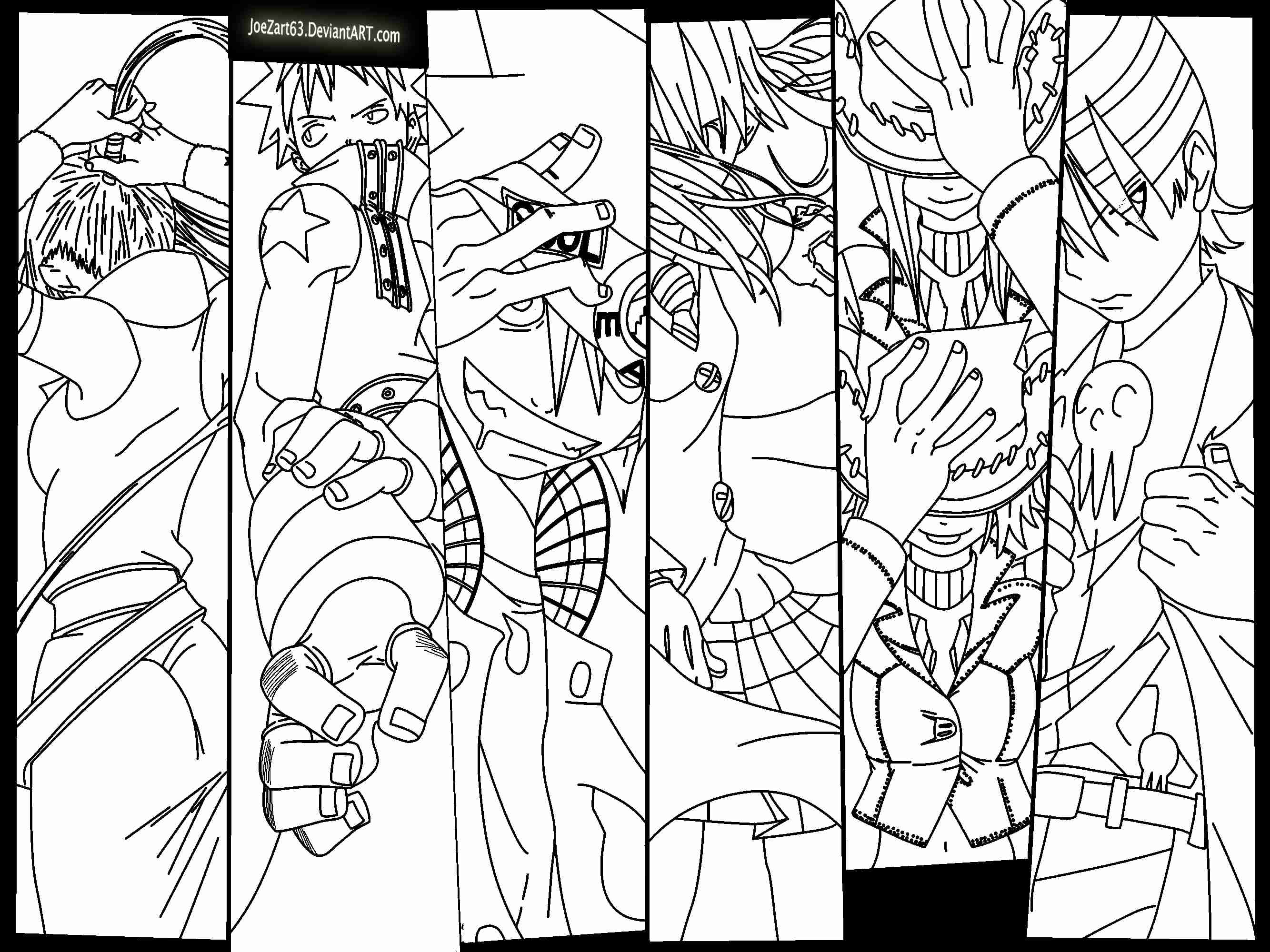 2667x2000 Soul Eater Coloring Pages For Kids Free To Color Printable High