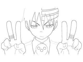 320x240 The Kids Page Anime Soul Eater Coloring Pages Barriee Little Kid