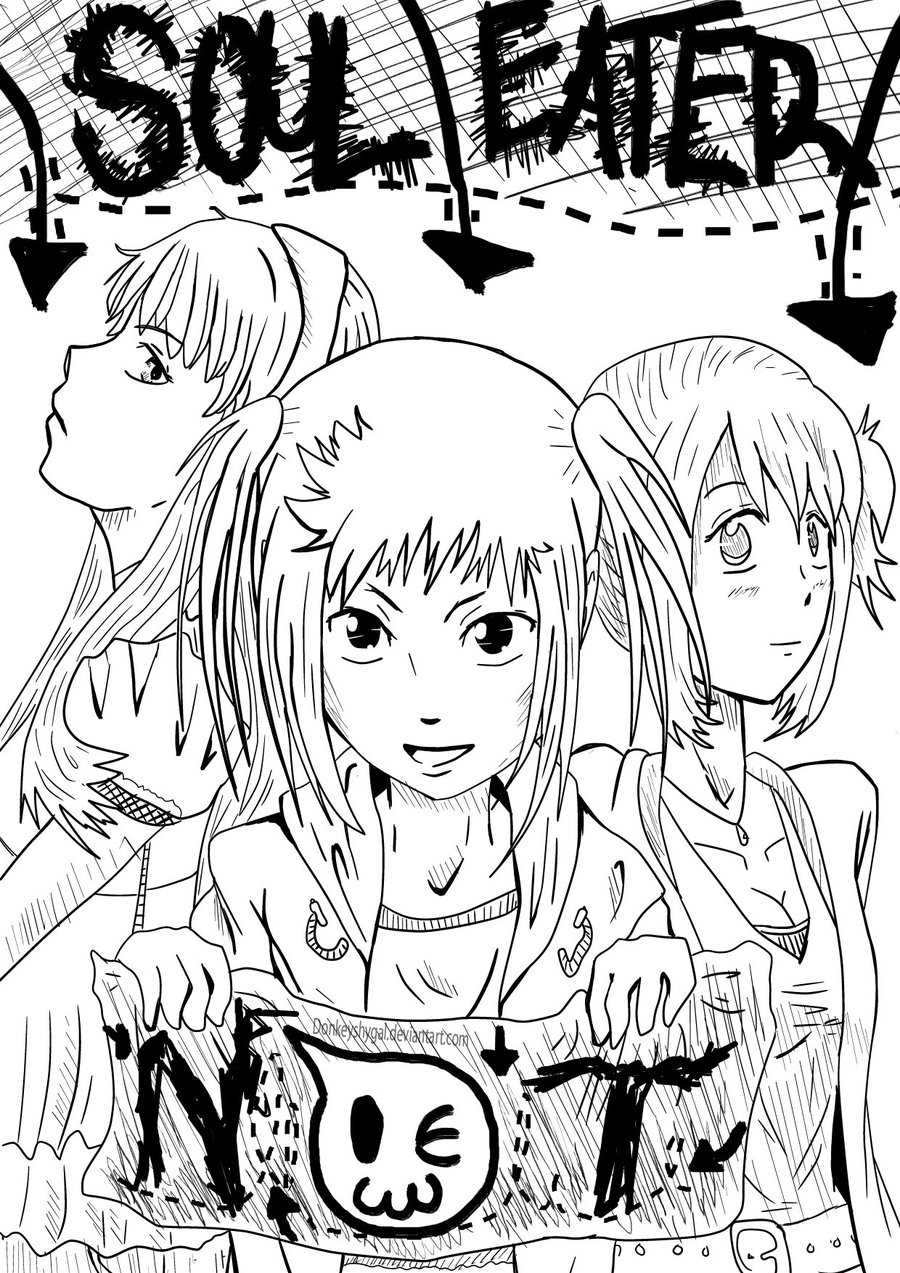 900x1273 Printable Soul Eater Coloring Pages For Kids Cool2bkids Inside