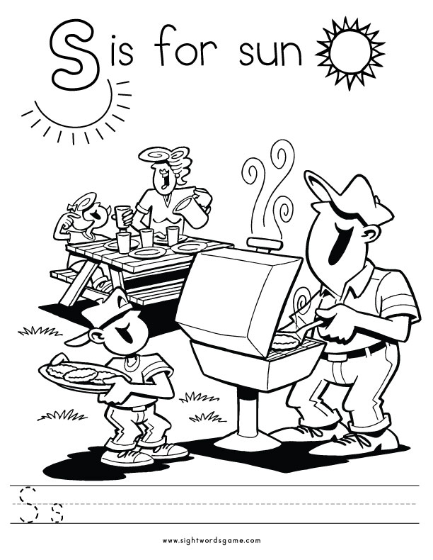 612x790 S Sound Coloring Pages