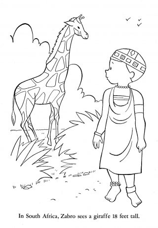 320x460 Africa Coloring Pages Picture Design Animals African American