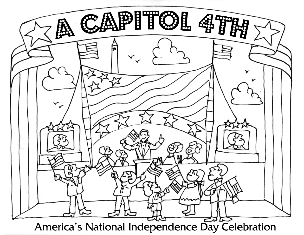 1263x975 Fourth Of July Coloring Pages A Capitol Fourth Pbs
