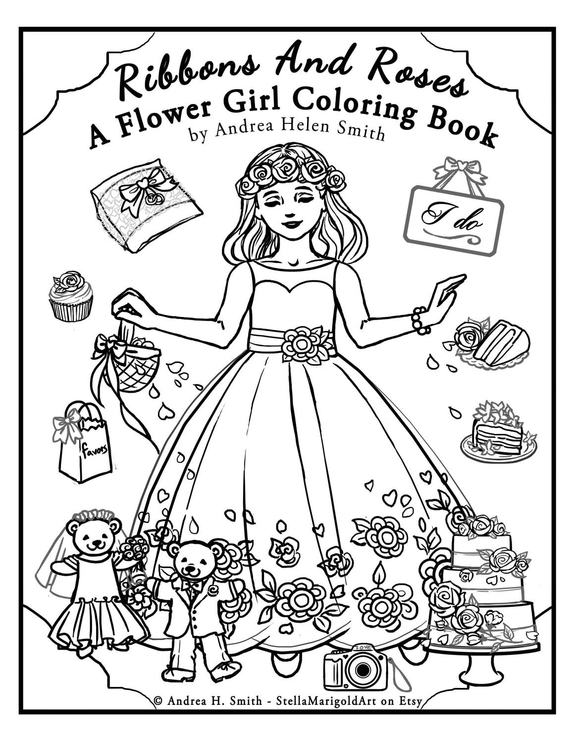 1159x1500 Appealing Girl Playing In The Flower Garden Coloring Book Page