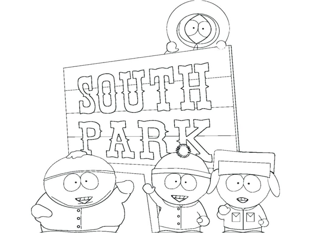 1024x768 Popular South Park Coloring Pages 22