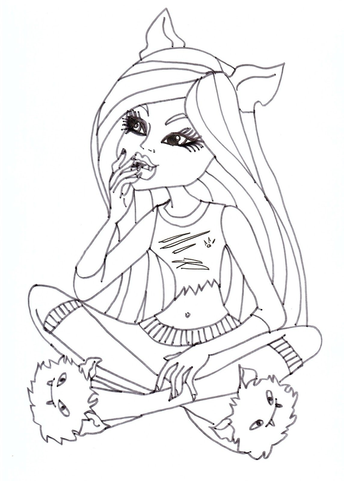 1144x1600 Monster High Coloring Pages Monster High Coloring Pages
