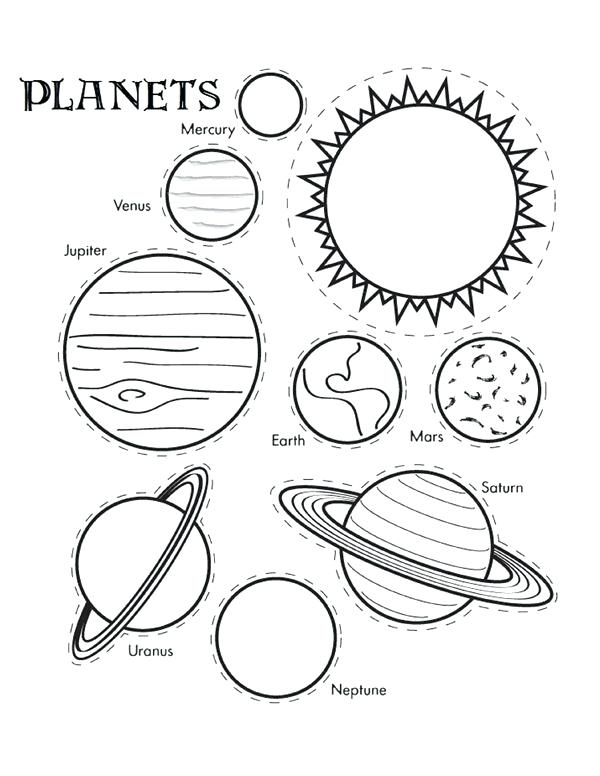 Outer Space Coloring Page Solar System Craft Childrens Outer Space 600x776 Outer Space Coloring Page Solar System Craft Childrens Outer Space