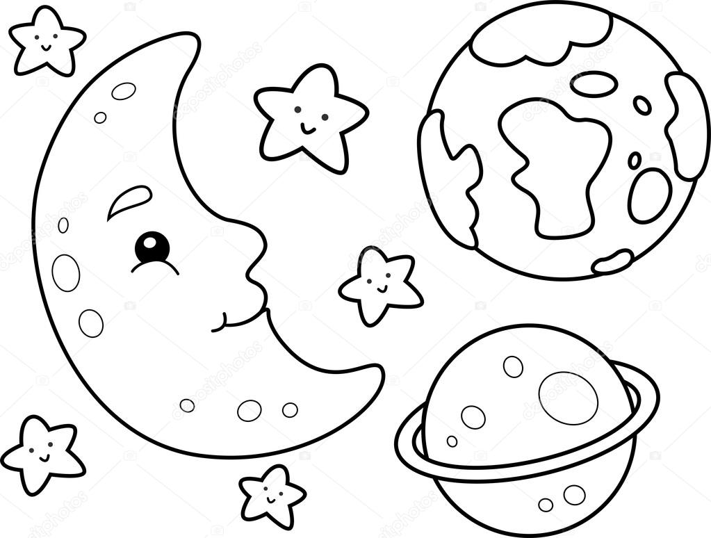 Outer Space Coloring Pages 1023x774 Outer Space Coloring Pages