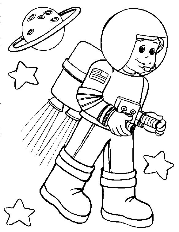 Space Coloring Pages For Preschoolers