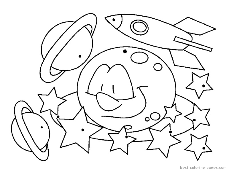 800x600 Space Coloring Pages