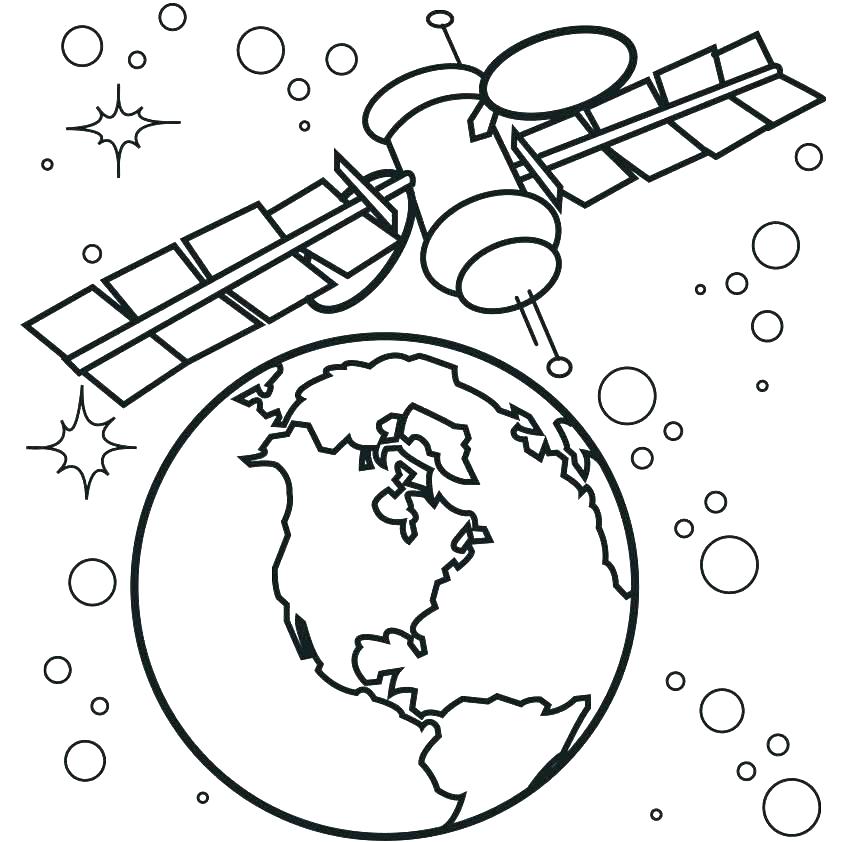 842x842 Outer Space Coloring Pages
