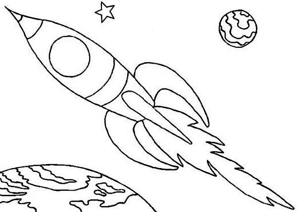 Space Rocket Colouring Pages Birthdays Space Rocket 600x429 Space Rocket Colouring Pages Birthdays Space Rocket
