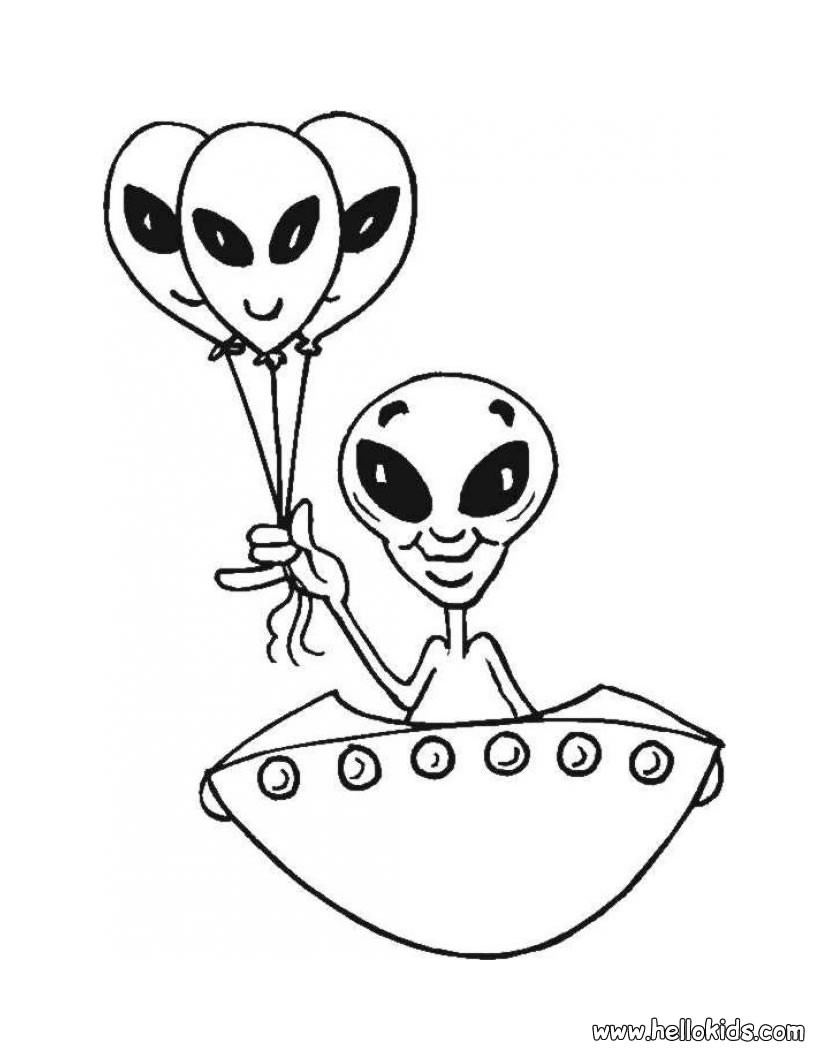 820x1060 Alien In The Spaceship Coloring Pages