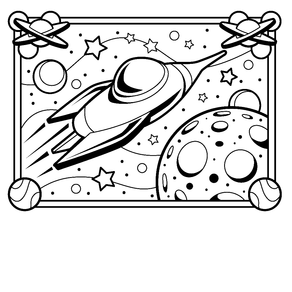 1024x1024 Spaceship Coloring Page Google Search School Ideas Space
