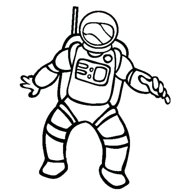 Astronaut Coloring Page 600x612 Astronaut Coloring Page