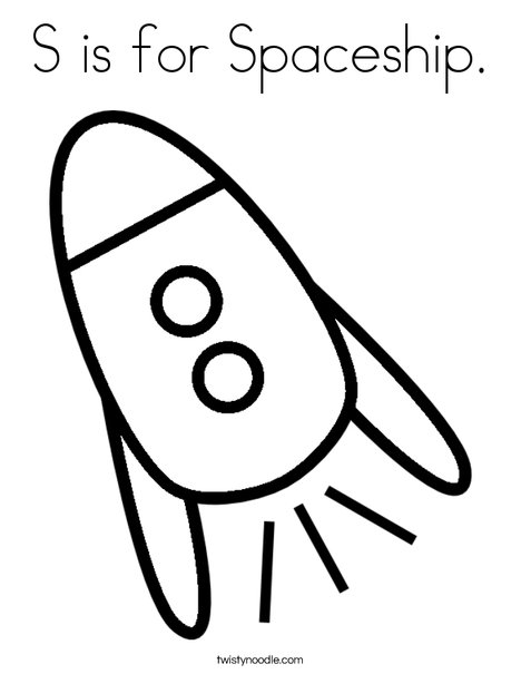 S Is For Spaceship Coloring Page 468x605 S Is For Spaceship Coloring Page