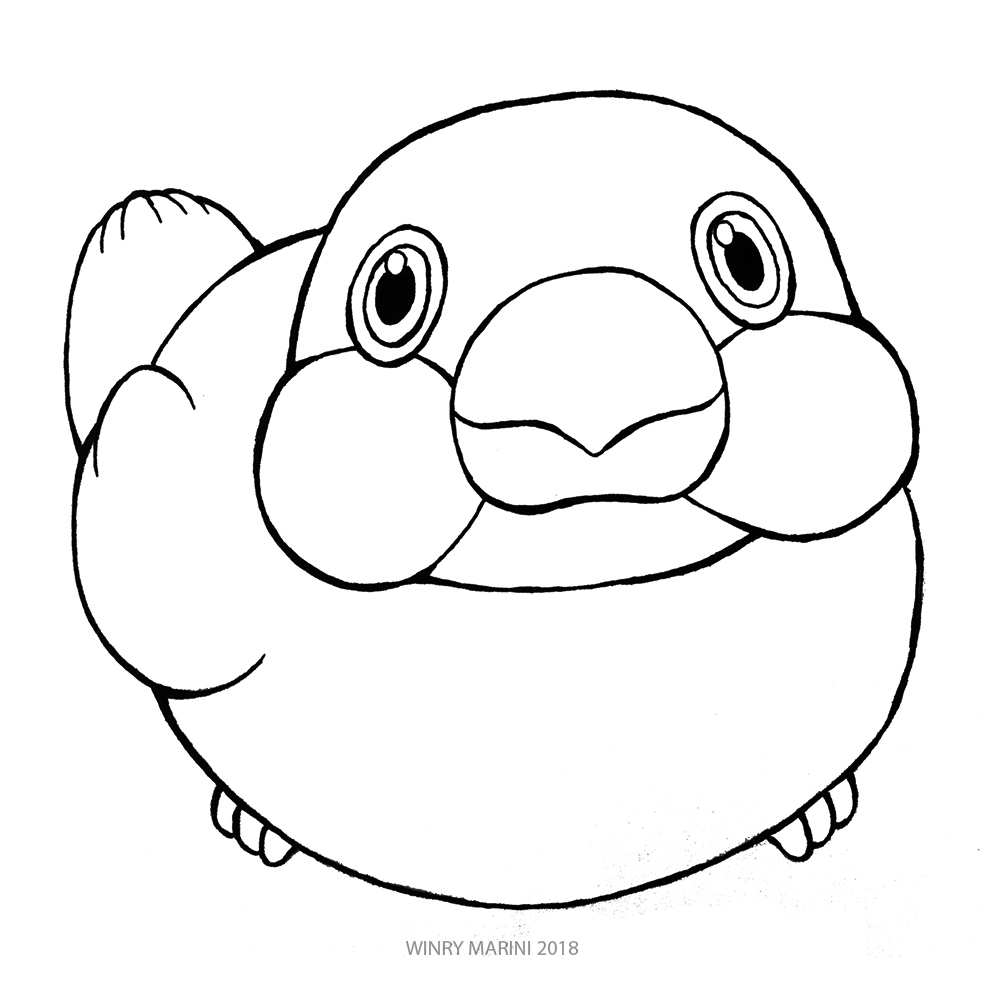 992x992 Art And Lore Java Sparrow Drawing Tutorial And Coloring Page