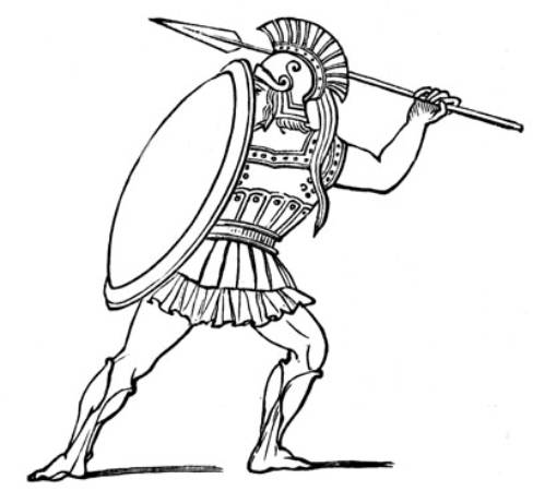 488x450 Greek Spartan Warrior Coloring Pages
