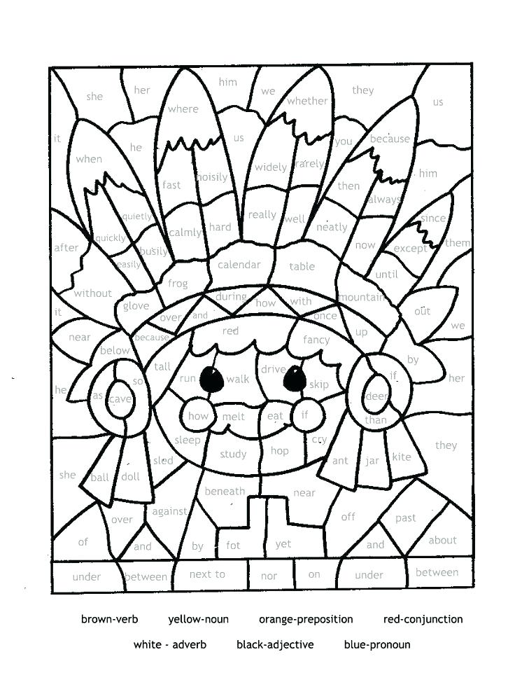 736x981 Mosaic Coloring Pages Parts Of Speech Coloring Sheet Educational