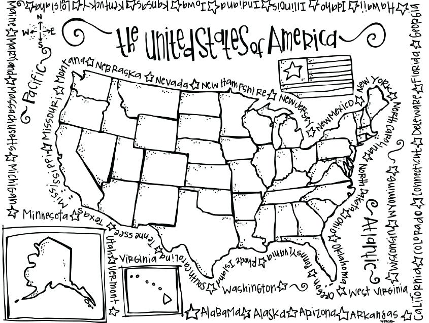 845x637 State Coloring Pages Speech Universe Product Review United States