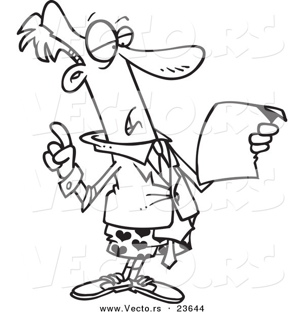 600x620 Vector Of A Cartoon Businessman Giving A Speech In His Boxers