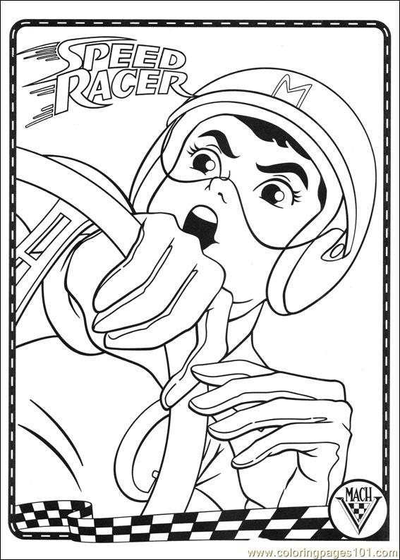 Speed Racer 12 Coloring Page 567x794 Speed Racer 12 Coloring Page