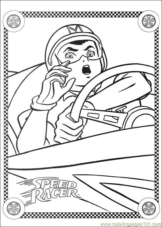 Speed Racer 22 Coloring Page 567x794 Speed Racer 22 Coloring Page