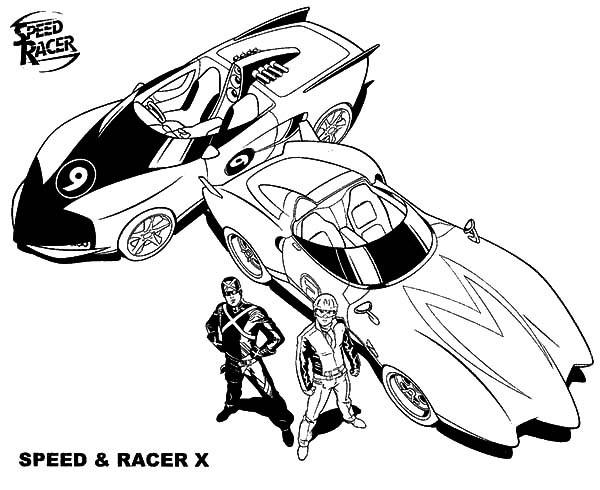 The Famous Speed And Racer X From Speed Racer Coloring Pages 600x490 The Famous Speed And Racer X From Speed Racer Coloring Pages