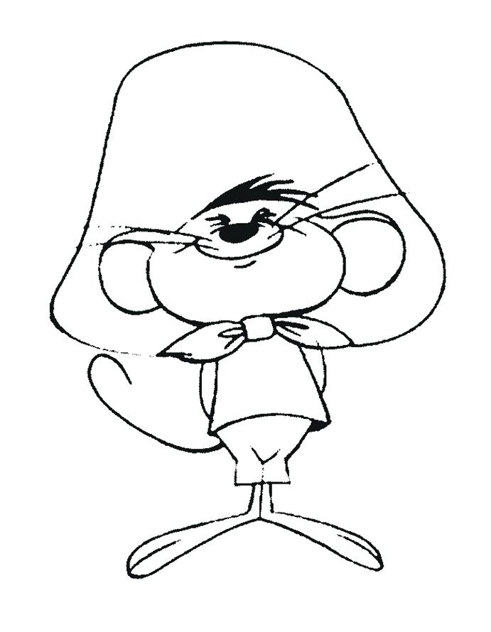 691x890 Coloriages Des Looney Tunes Coloriage De Speedy Gonzales Taz