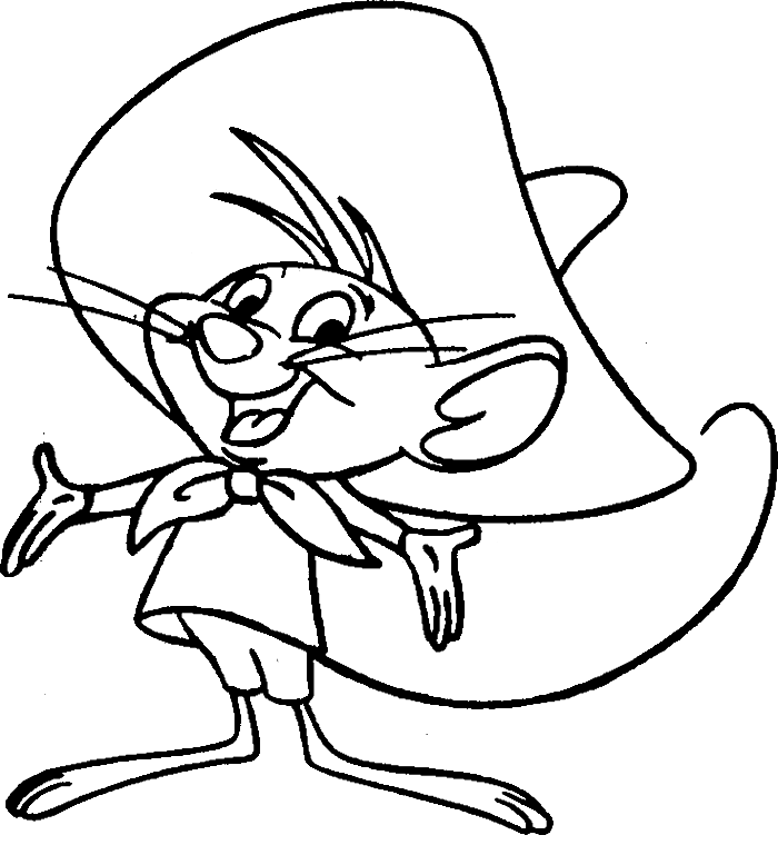 700x769 Cute Speedy Gonzales Looney Tones Coloring Pages