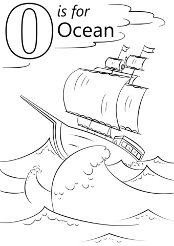 340x480 Letter O Is For Ocean Coloring Page From Letter O Category. Select