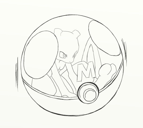 Mewtwo Master Ball 2 Lineart By Midnightcharizard, Pokemon Ball 608x543 Mewtwo Master Ball 2 Lineart By Midnightcharizard, Pokemon Ball