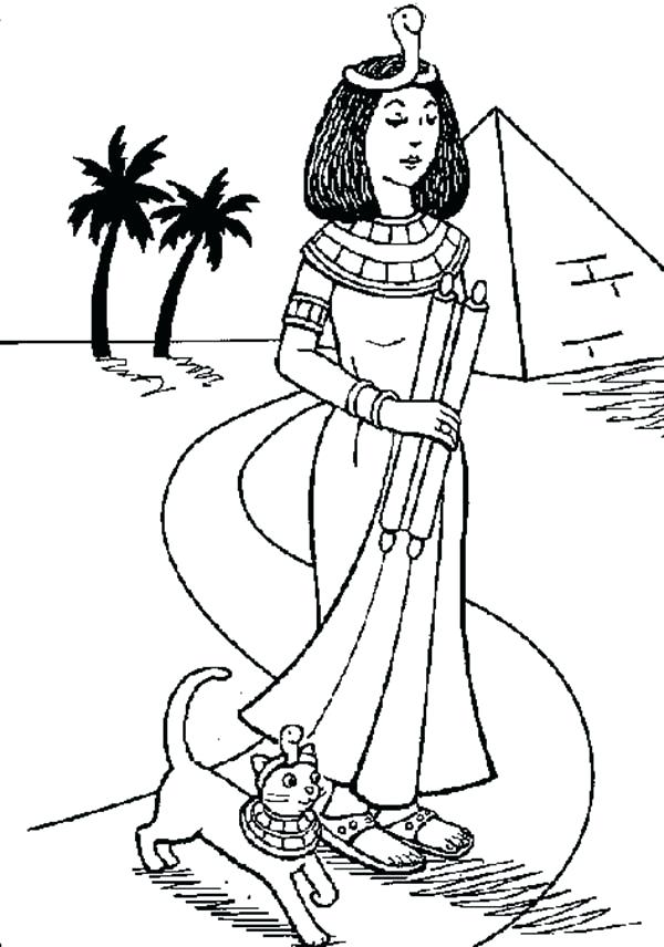 600x856 Cleopatra Coloring Pages Coloring Sheet Free Printable Clip