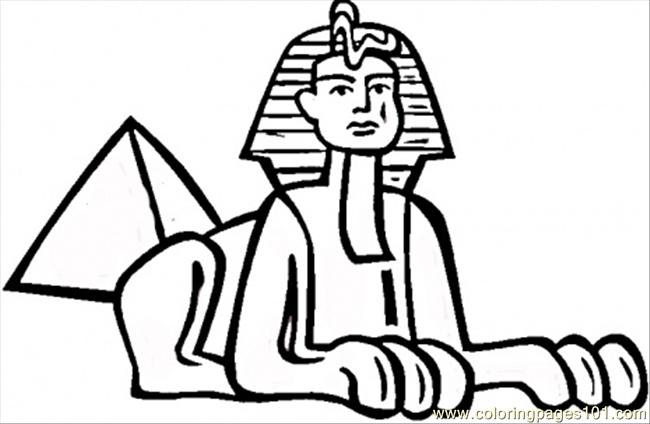 650x424 Sphinx In Egypt Coloring Page