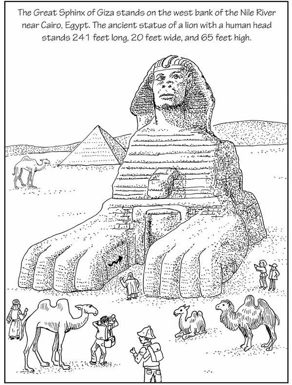 599x790 Coloring Page Of The Great Sphinx