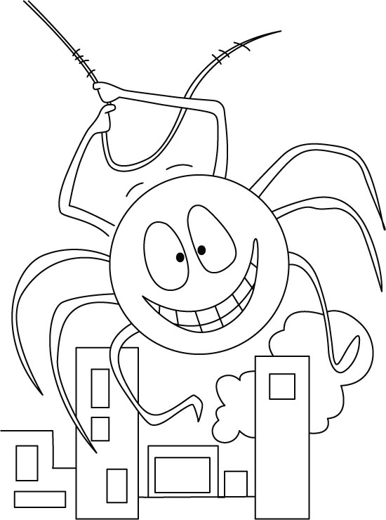 550x740 Spider Coloring Pages 360coloringpages