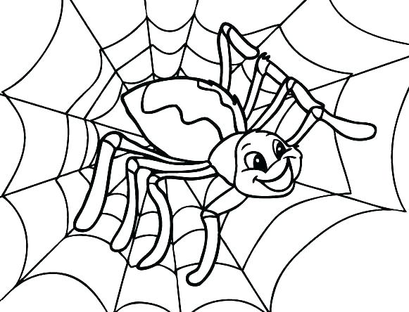 581x444 Spider Web Coloring Page Spider Color Page Spider Web Coloring