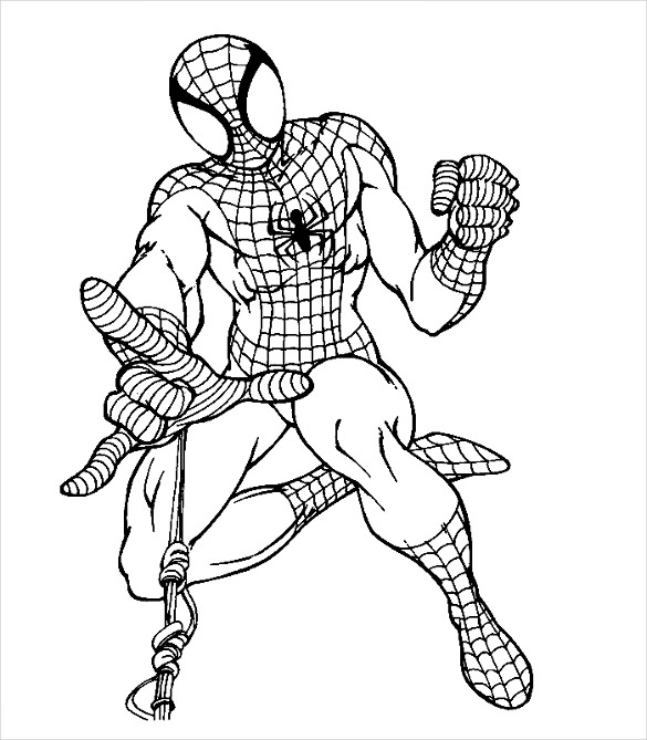 585x669 Spider Man Coloring Pages Free Psd, Ai, Vector Eps Format