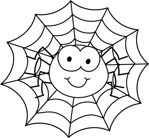 500x463 Strikingly Idea Spider Web Coloring Pages To Print For Kids