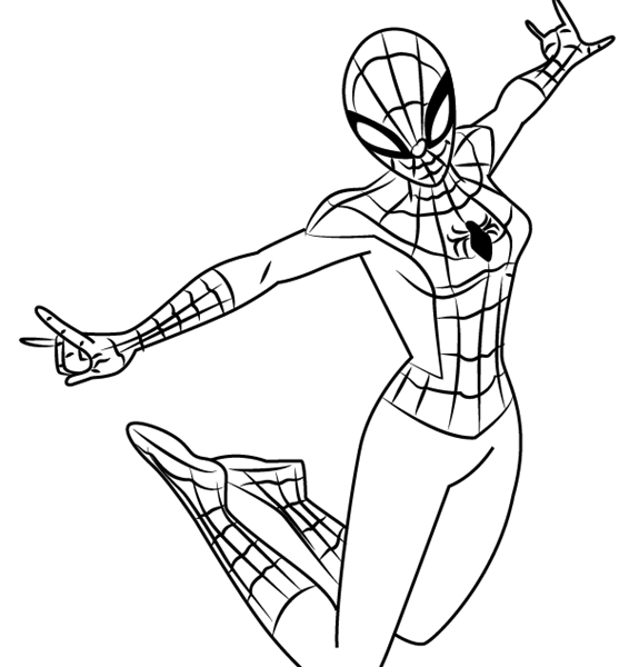 Spider Girl Coloring Pages Spider Woman Coloring Pages Coloring 566x600 Spider Girl Coloring Pages Spider Woman Coloring Pages Coloring