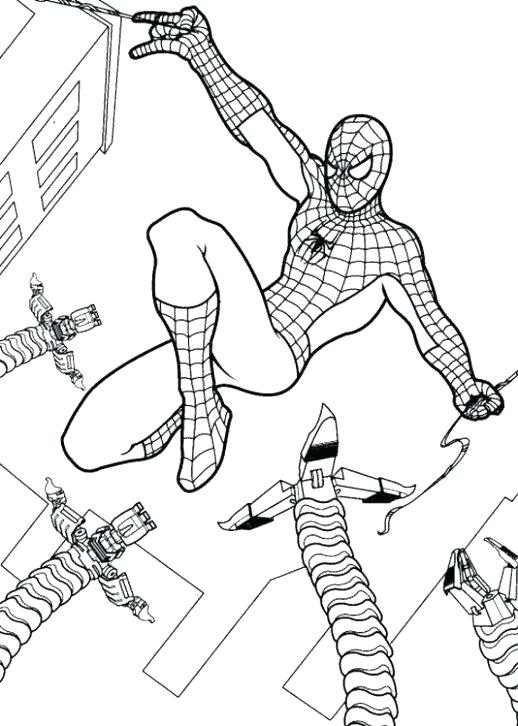 518x726 Spiderman 3 Coloring Pages
