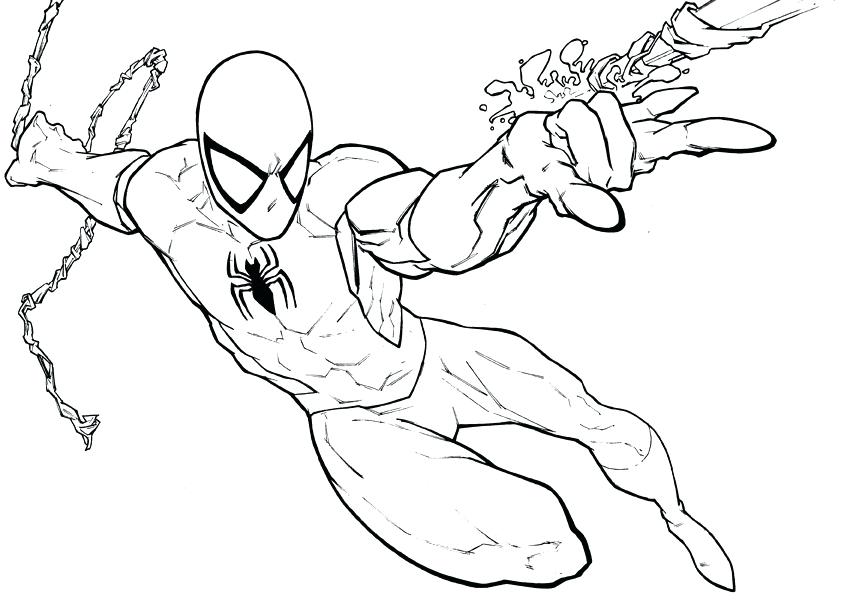 841x613 Coloring Pages Of Spiderman Easy Coloring Spiderman 3 Coloring