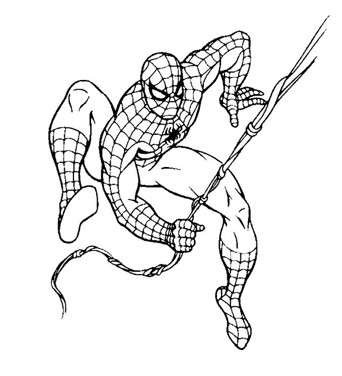 676x743 Black Spiderman Coloring Pages