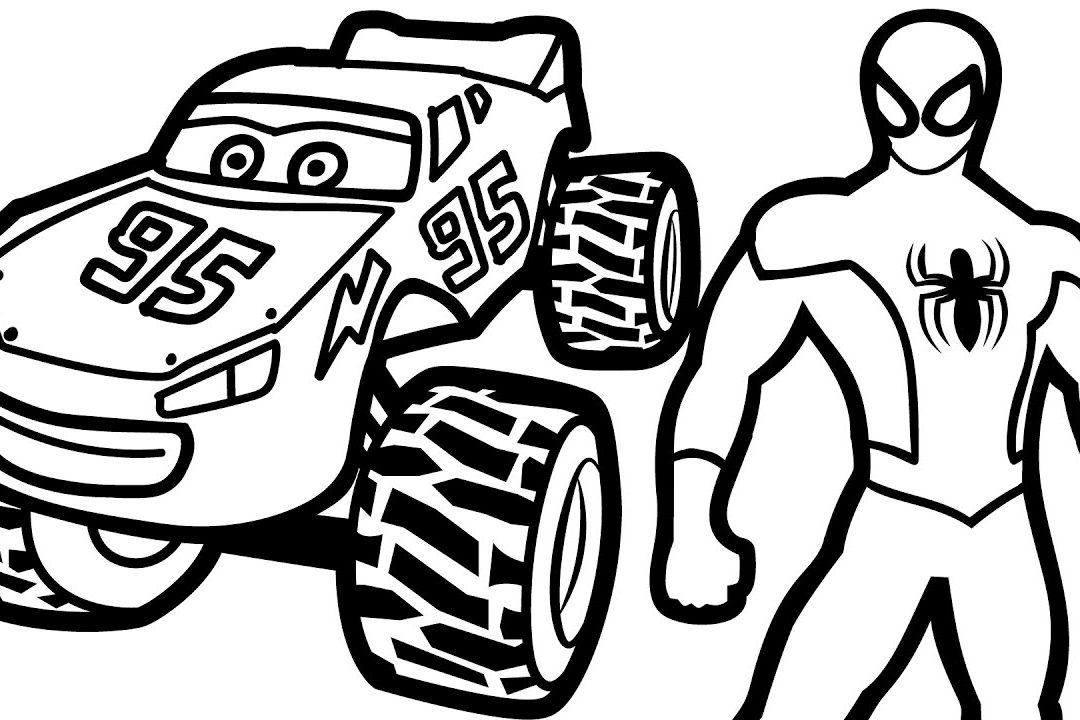Spiderman And Lightning Mcqueen Coloring Book Pages Fantastic 1080x720 Spiderman And Lightning Mcqueen Coloring Book Pages Fantastic