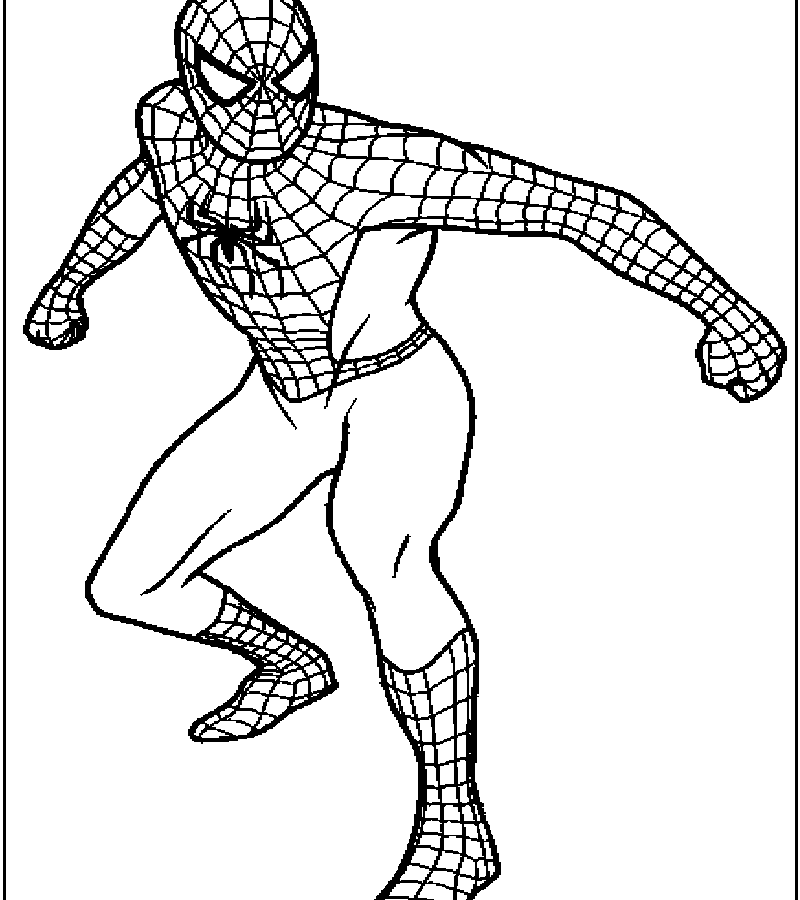 800x900 Coloring Pages For Spiderman Free Printable Cartoons Spider Man 2