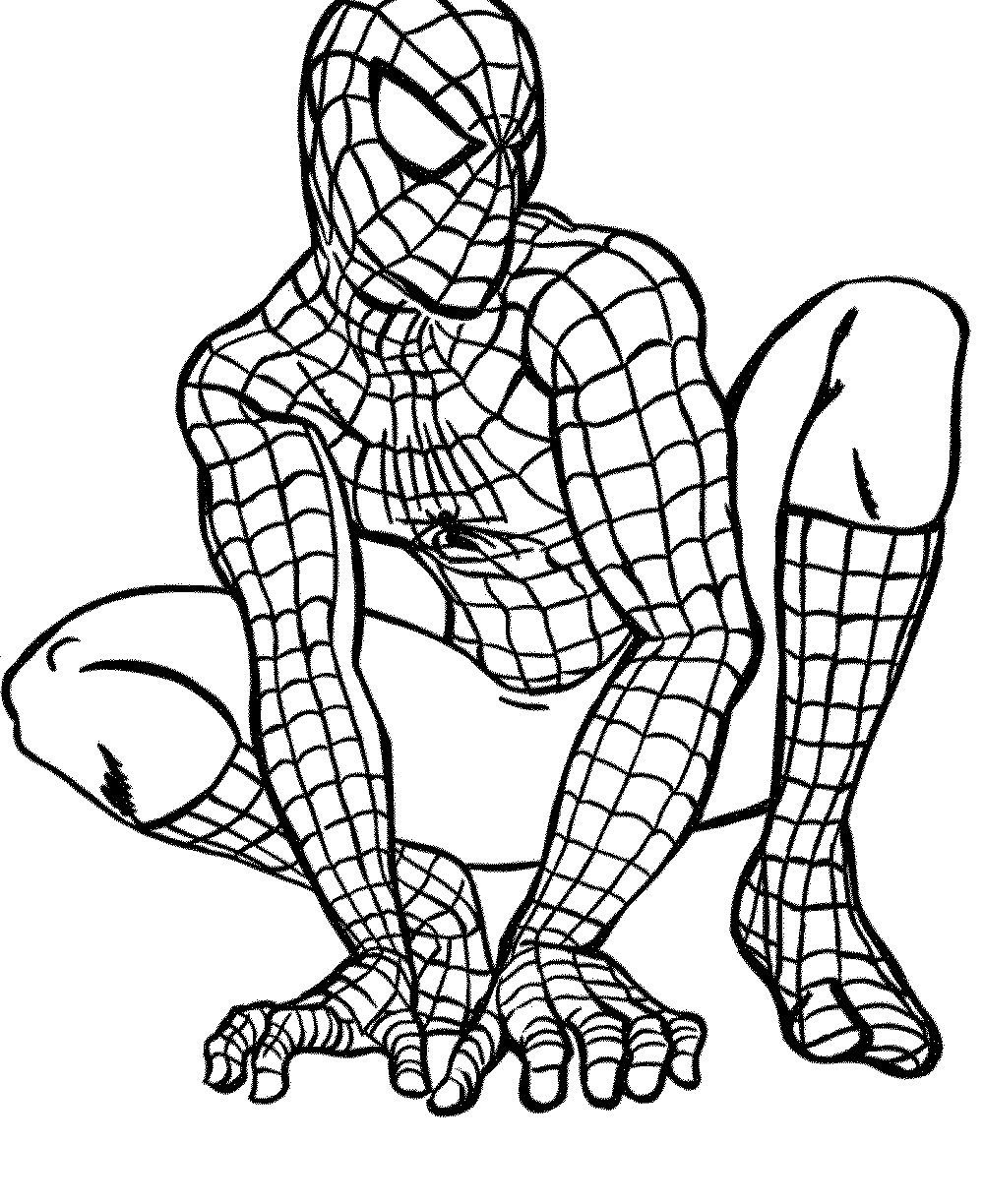 1000x1224 Interesting Spiderman Coloring Picture Free Printable Pages