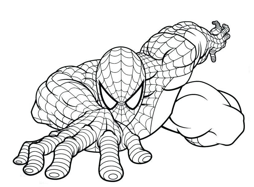 827x609 Free Spiderman Coloring Sheets