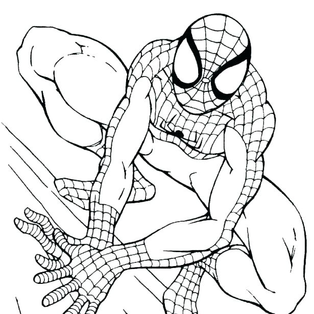 615x615 Free Spiderman Coloring Sheets