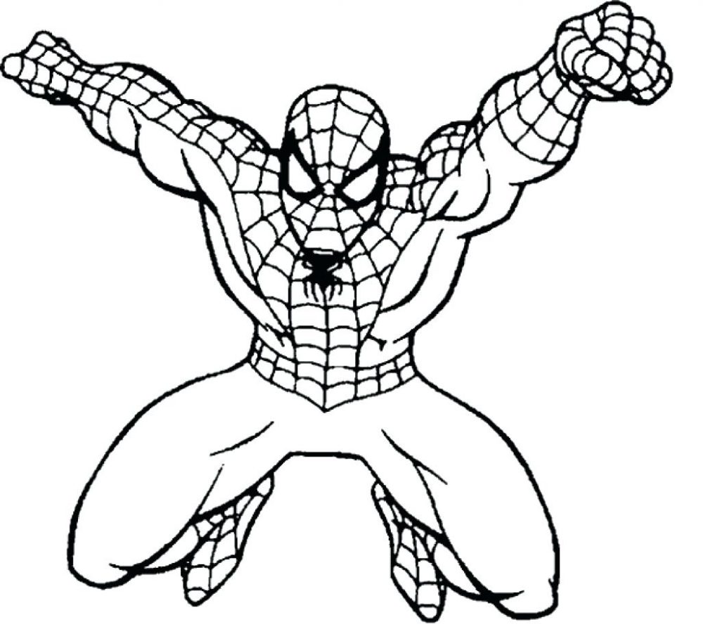 1024x915 Coloring Pages ~ Free Spiderman Coloring Pages Page Spider Man 2