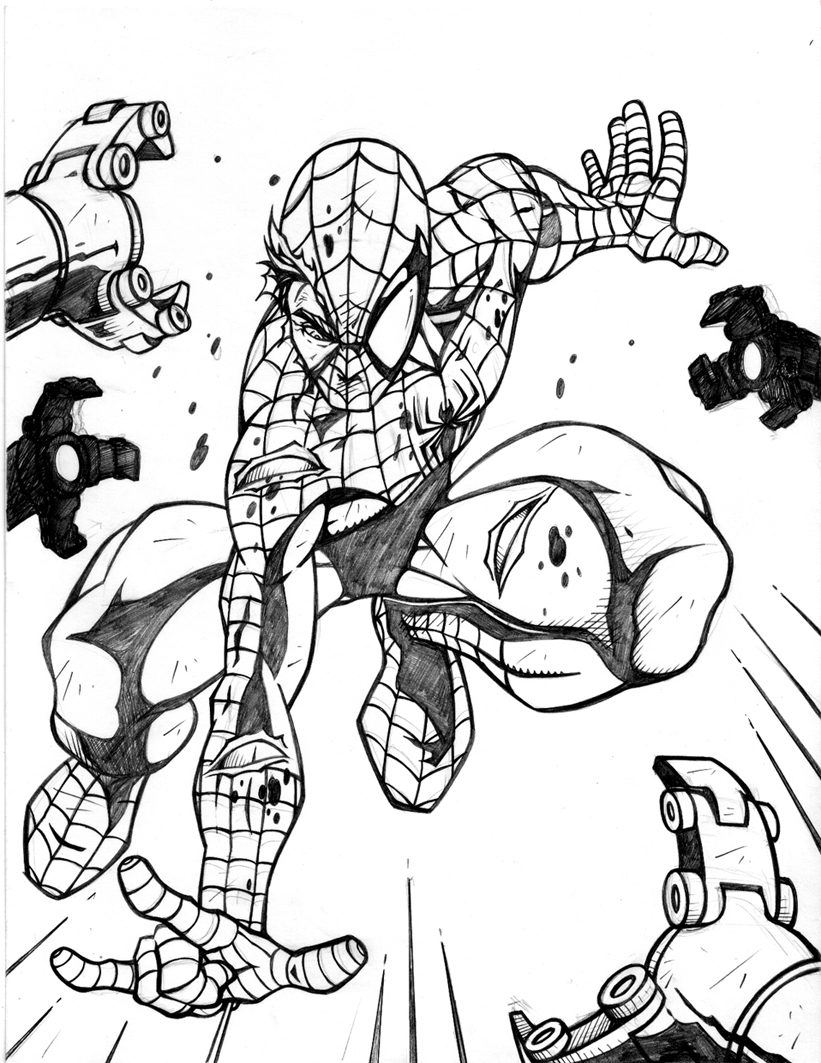 821x1063 Free Printable Spiderman Coloring Pages For Kids