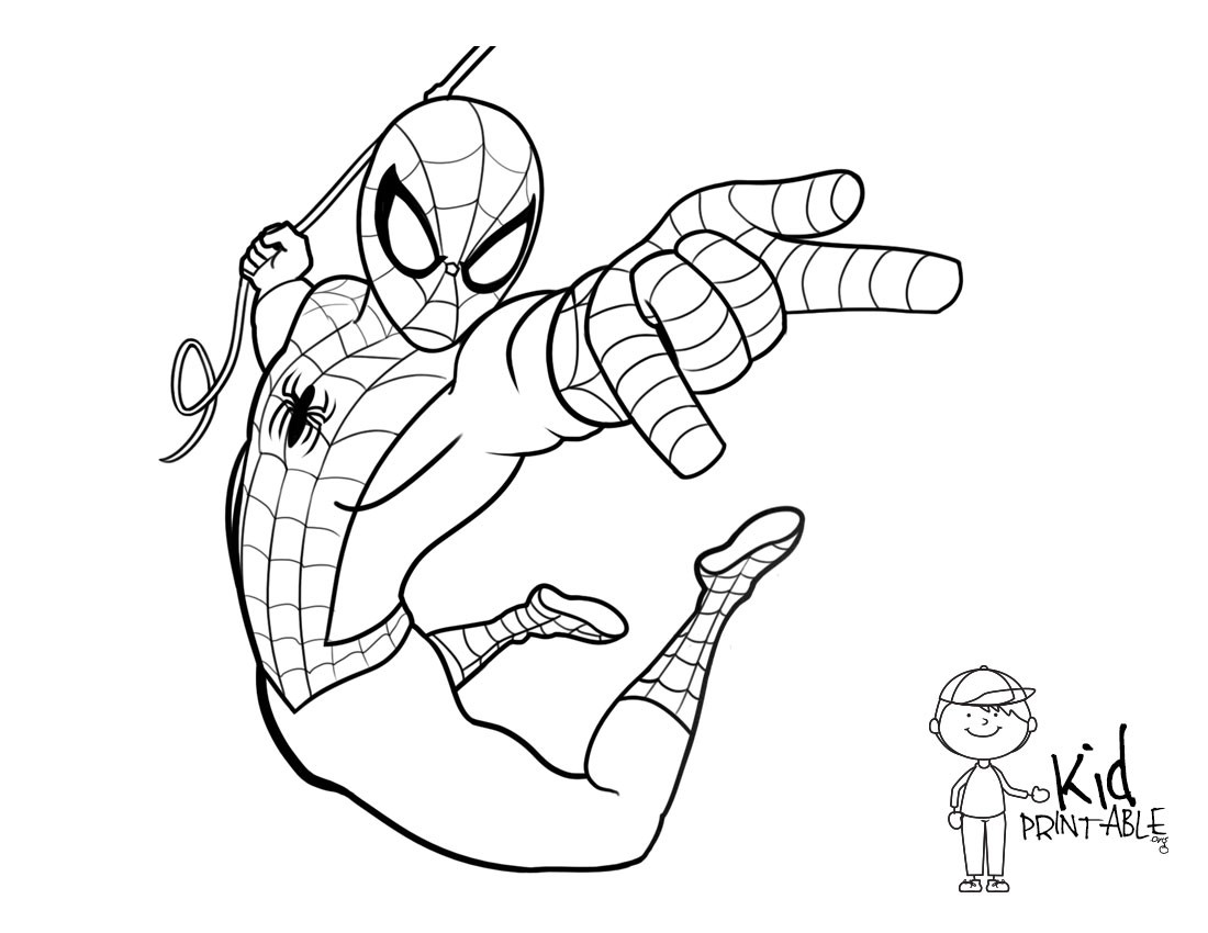 Spiderman Coloring Picture 1100x850 Spiderman Coloring Picture
